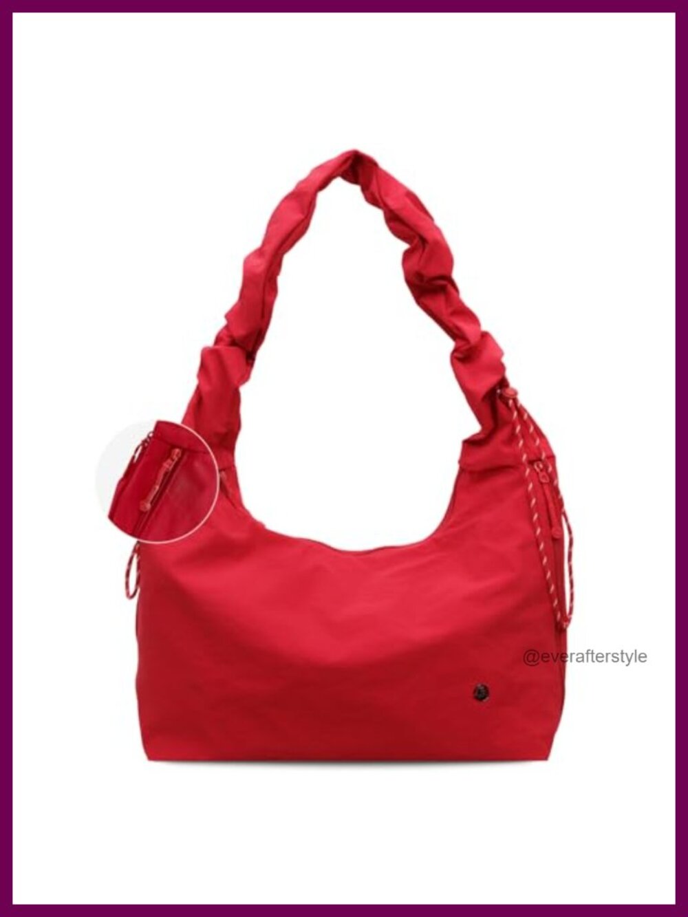 Large Nylon Slouchy Hobo Bag Adjustable Crossbody Shoulder Tote